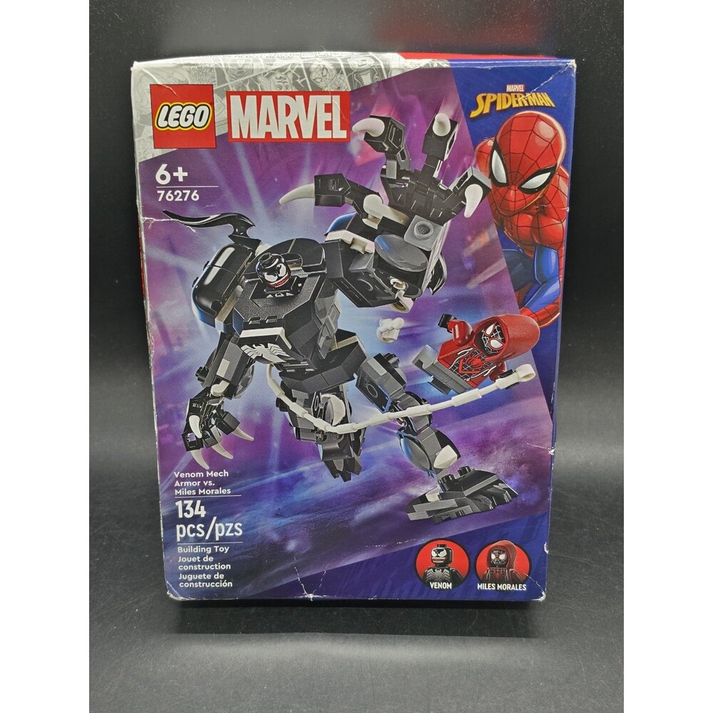 LEGO Marvel Venom Mech Armor vs. Miles Morales 76276 New Sealed*Box Has Flaws